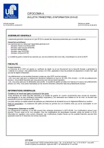 Bulletin trimestriel - 2ème trimestre 2010