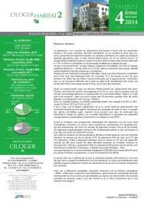 Bulletin trimestriel - 4ème trimestre 2014