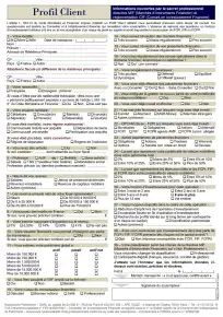 Questionnaire profil Client