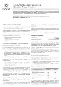 Informations clés (DIC)
