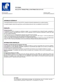 Bulletin trimestriel - 2ème trimestre 2010