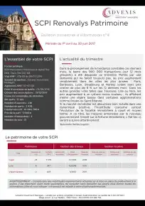Bulletin trimestriel - 2ème trimestre 2017