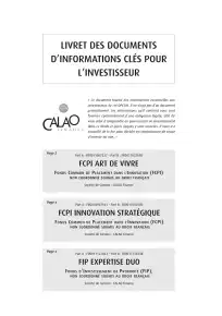 Informations clés (DIC)