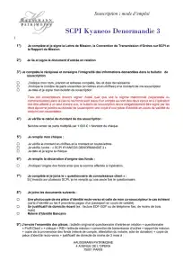 Bulletin de souscription (BS) vierge