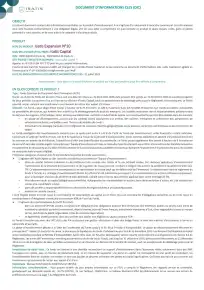 Informations clés (DIC)