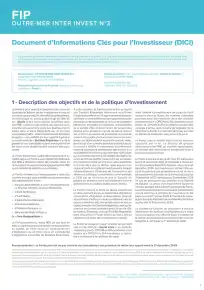 Information clé (DIC)