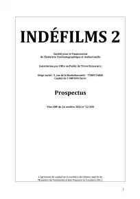 Prospectus et statuts