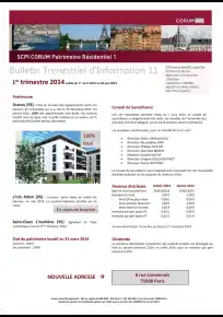 Bulletin trimestriel - 1er trimestre 2014