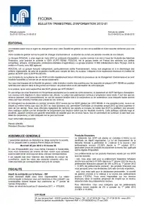 Bulletin trimestriel - 1er trimestre 2012