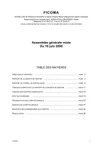 Rapport annuel - 2008