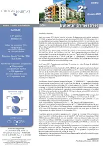Bulletin trimestriel - 2ème trimestre 2011