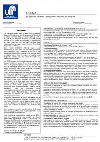 Bulletin trimestriel - 4ème trimestre 2008