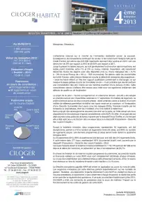 Bulletin trimestriel - 4ème trimestre 2013