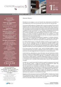 Bulletin trimestriel - 1er trimestre 2016