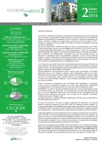 Bulletin trimestriel - 1er trimestre 2014