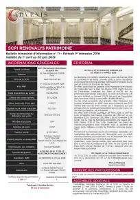 Bulletin trimestriel - 1er trimestre 2019