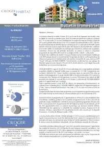 Bulletin trimestriel - 3ème trimestre 2012