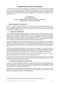 Information clé (DIC)