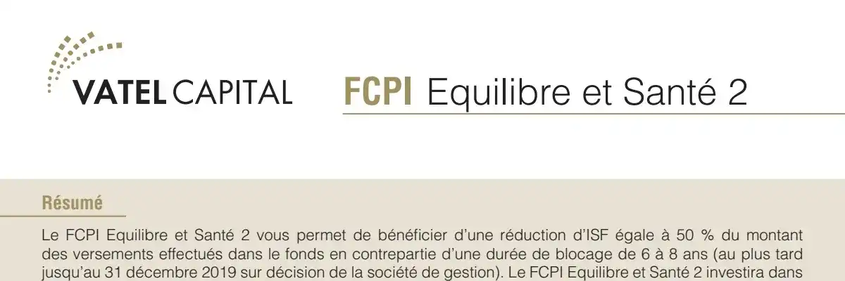 FCPI Equilibre et Santé 2