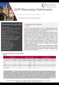 Bulletin trimestriel - 1er trimestre 2017