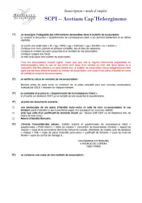 Bulletin de souscription (BS) - remplissable