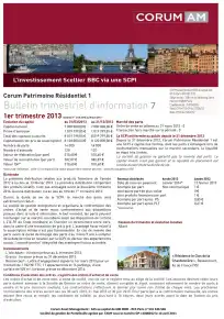 Bulletin trimestriel - 1er trimestre 2013