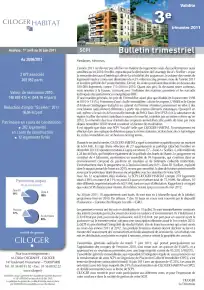 Bulletin trimestriel - 3ème trimestre 2011