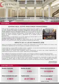 Bulletin trimestriel - 3ème trimestre 2018