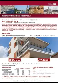 Bulletin trimestriel - 4ème trimestre 2014