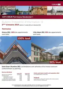 Bulletin trimestriel - 3ème trimestre 2014
