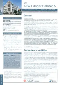 Bulletin semestriel - 2nd semestre 2019
