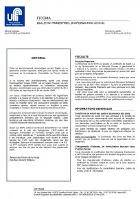 Bulletin trimestriel - 3ème trimestre 2010