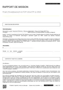 Rapport de Mission - Personne Physique - Investir dans « un » FCPI / FIP