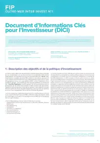 Information clé (DIC)