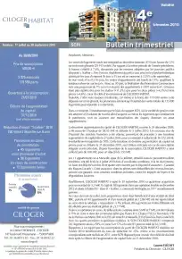 Bulletin trimestriel - 4ème trimestre 2010