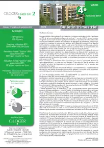Bulletin trimestriel - 4ème trimestre 2012