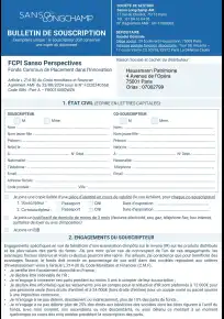 Bulletin de Souscription