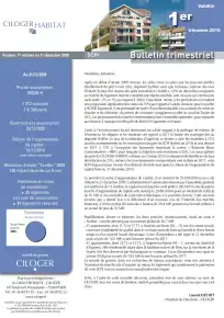 Bulletin trimestriel - 1er trimestre 2010
