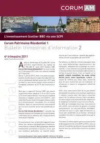 Bulletin trimestriel - 4ème trimestre 2011