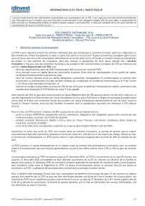 Informations clés (DIC)