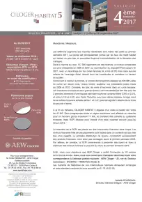 Bulletin trimestriel - 3ème trimestre 2017