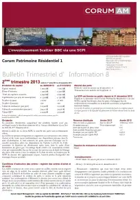 Bulletin trimestriel - 2ème trimestre 2013