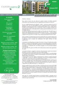 Bulletin trimestriel - 1er trimestre 2011