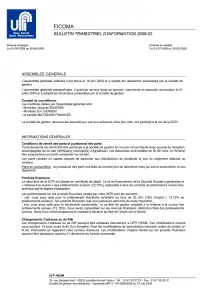 Bulletin trimestriel - 2ème trimestre 2009