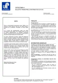 Bulletin trimestriel - 3ème trimestre 2010