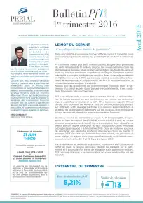 Bulletin trimestriel - 1er trimestre 2016