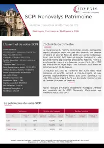Bulletin trimestriel - 4ème trimestre 2016