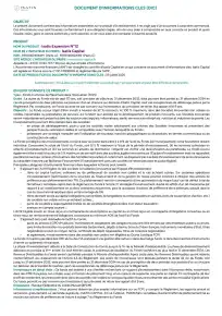 Informations clés (DIC) - 2025