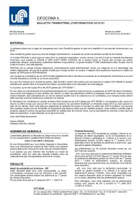 Bulletin trimestriel - 1er trimestre 2012