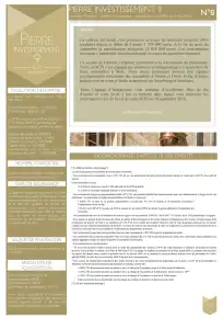Bulletin trimestriel - 3ème trimestre 2016